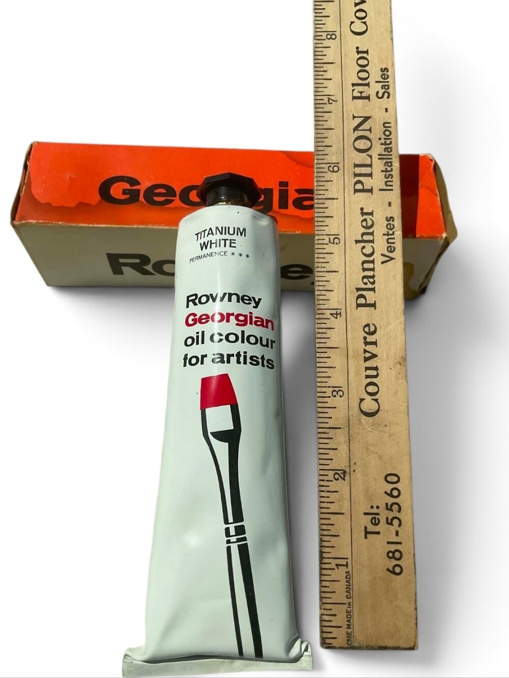 Vintage Rowney Georgian Oil Paint – Titanium White – 225 mL – New in Box